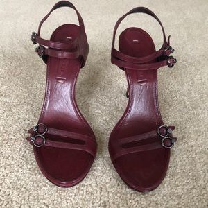 BCBGMaxAzria red strappy heels